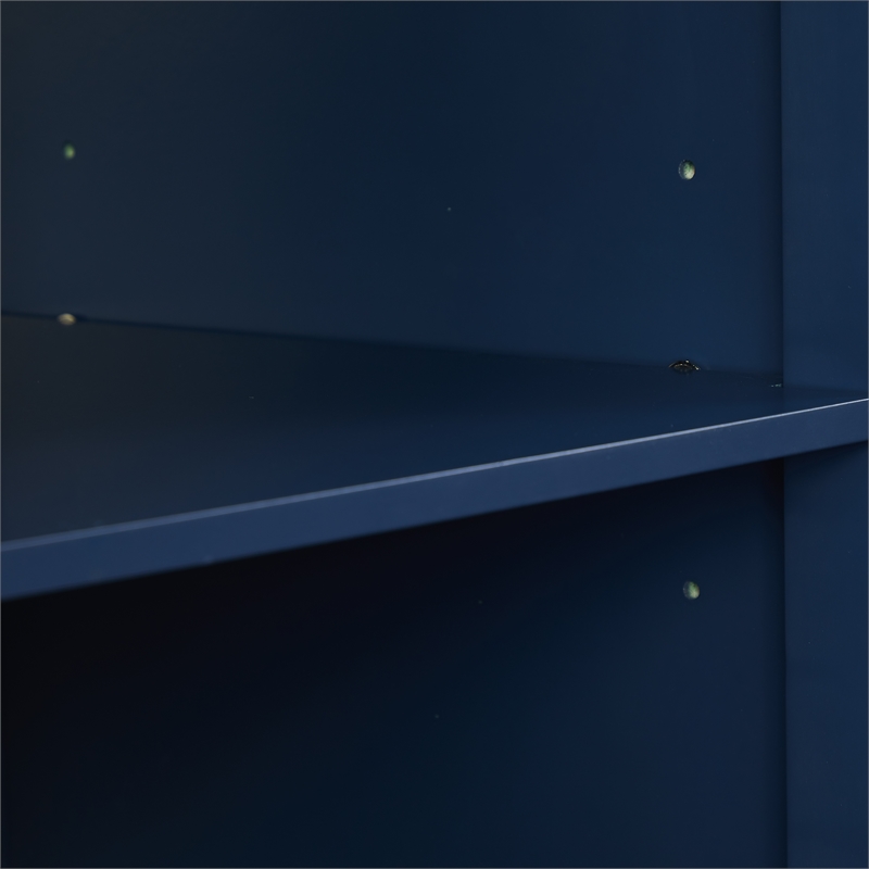 Crosley Furniture Silvia Stainless Steel Top Kitchen Island in Navy