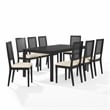 Crosley Furniture Greer 9-Piece Dining Table Set in Black Ash/Creme