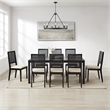 Crosley Furniture Greer 9-Piece Dining Table Set in Black Ash/Creme