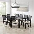 Crosley Furniture Greer 9-Piece Dining Table Set in Black Ash/Creme