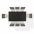 Crosley Furniture Greer 9-Piece Dining Table Set in Black Ash/Creme