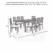 Crosley Furniture Greer 9-Piece Dining Table Set in Black Ash/Creme