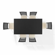 Crosley Furniture Greer 7-Piece Dining Table Set in Black Ash/Creme