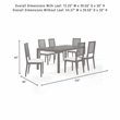 Crosley Furniture Greer 7-Piece Dining Table Set in Black Ash/Creme