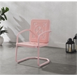 Crosley Furniture Azalea 2-Piece Retro Outdoor Chair Set in Pastel Pink Gloss