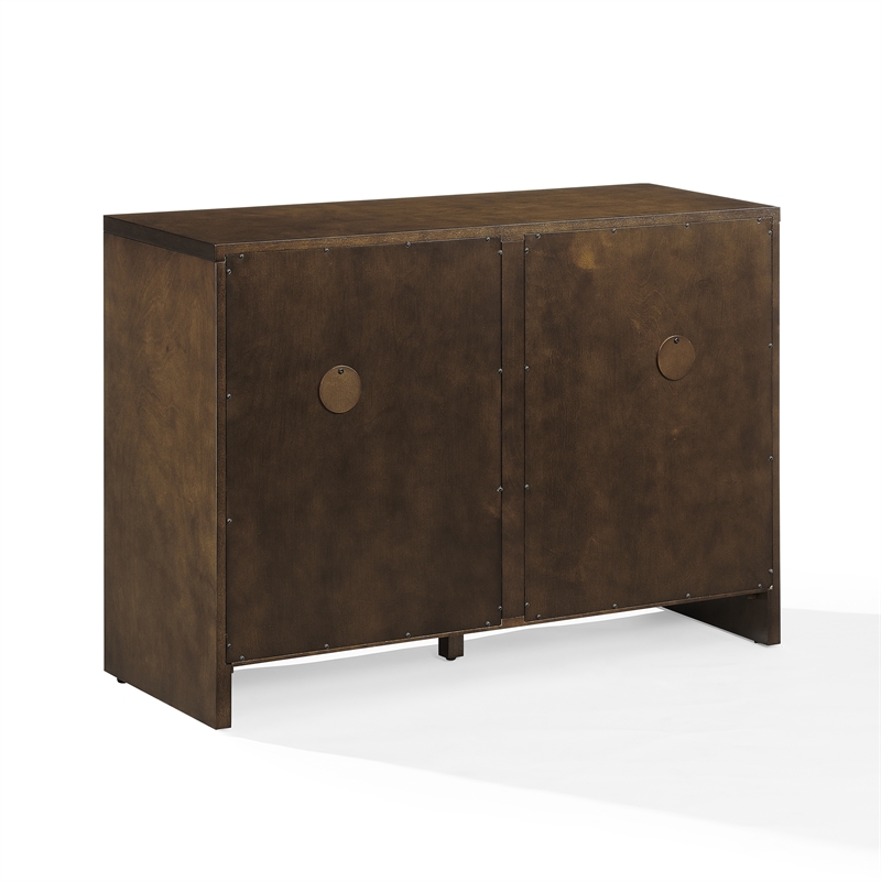 Crosley Furniture Kenji Record Storage Media Console in Dark Brown