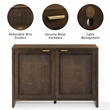Crosley Furniture Kenji Record Storage Media Console in Dark Brown