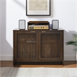 Crosley Furniture Kenji Record Storage Media Console in Dark Brown