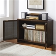 Crosley Furniture Kenji Record Storage Media Console in Dark Brown