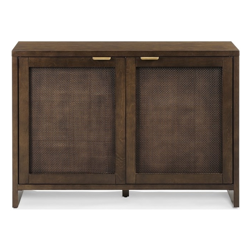 Crosley Furniture Kenji Record Storage Media Console in Dark Brown