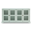 Crosley Furniture Holbrook Glass Door Sideboard in Distressed Seafoam Blue