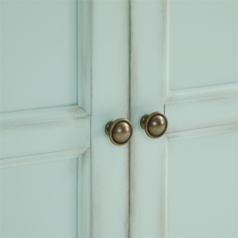 Crosley Furniture Holbrook Sideboard in Distressed Seafoam Blue