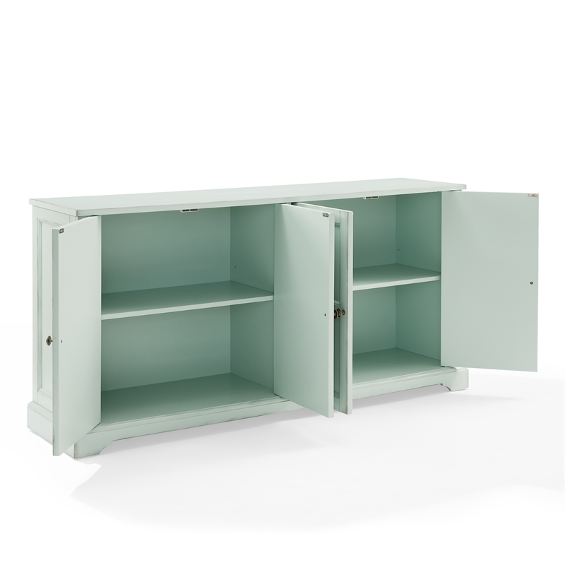 Crosley Furniture Holbrook Sideboard in Distressed Seafoam Blue