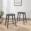 Crosley Furniture Maddox 2-Piece Counter Height Bar Stool Set in Slate