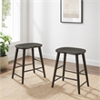 Crosley Furniture Maddox 2-Piece Counter Height Bar Stool Set in Slate