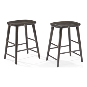 Crosley Furniture Maddox 2-Piece Counter Height Bar Stool Set in Slate