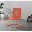 Crosley Furniture Azalea 2-Piece Retro Outdoor Chair Set in Coral Gloss