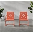 Crosley Furniture Azalea 2-Piece Retro Outdoor Chair Set in Coral Gloss