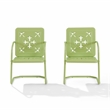 Crosley Furniture Azalea 2-Piece Retro Outdoor Chair Set in Key Lime Gloss