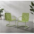 Crosley Furniture Azalea 2-Piece Retro Outdoor Chair Set in Key Lime Gloss