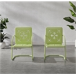 Crosley Furniture Azalea 2-Piece Retro Outdoor Chair Set in Key Lime Gloss