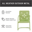 Crosley Furniture Azalea 2-Piece Retro Outdoor Chair Set in Key Lime Gloss