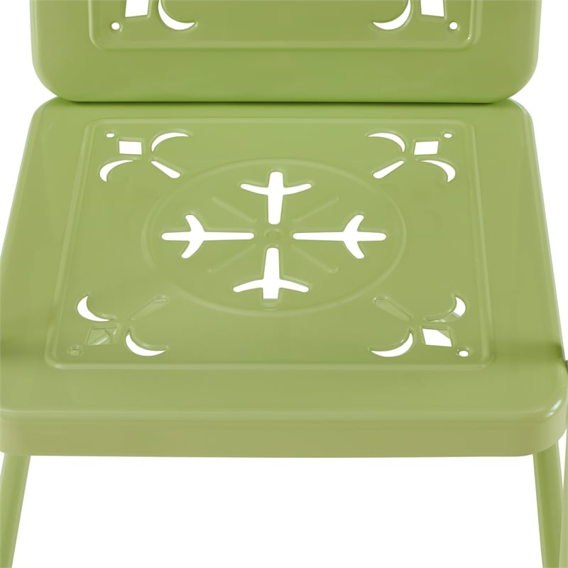 Crosley Furniture Azalea 2-Piece Retro Outdoor Chair Set in Key Lime Gloss