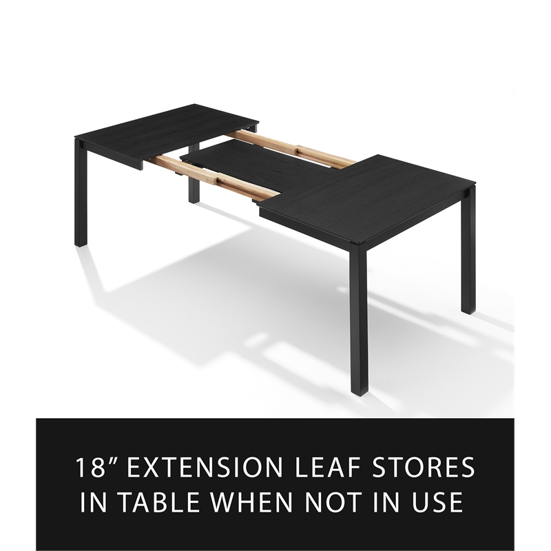 Crosley Furniture Greer Dining Table in Black Ash