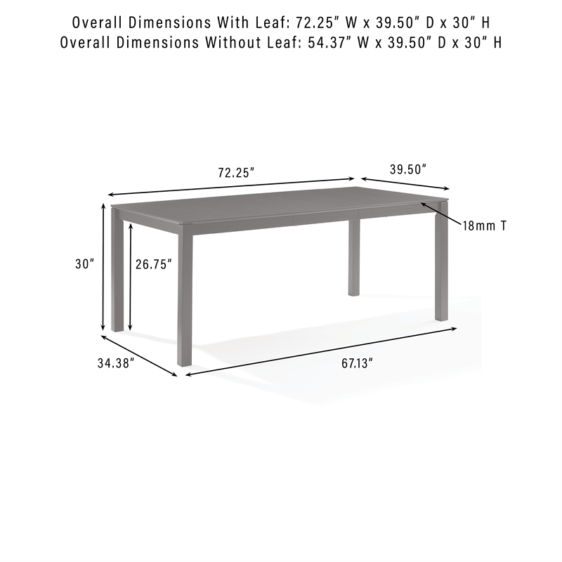 Crosley Furniture Greer Dining Table in Black Ash