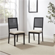 Crosley Furniture Greer 2-Piece Dining Chair Set in Black Ash/Creme