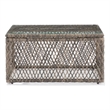 Crosley Furniture Granite Bay Wicker Outdoor Coffee Table in Creme/Stone