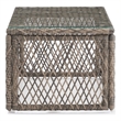Crosley Furniture Granite Bay Wicker Outdoor Coffee Table in Creme/Stone