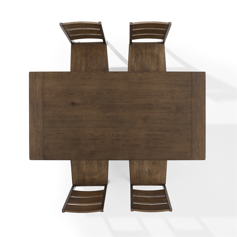 Crosley Furniture Joanna 5-Piece Dining Table Set in Dark Oak