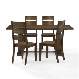 Crosley Furniture Joanna 5-Piece Dining Table Set in Dark Oak