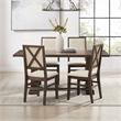 Crosley Furniture Joanna 5-Piece Dining Table Set in Dark Oak/Creme