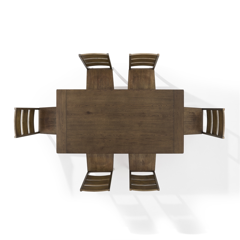 Crosley Furniture Joanna 7-Piece Dining Table Set in 6 Dark Oak