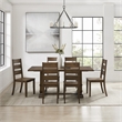 Crosley Furniture Joanna 7-Piece Dining Table Set in 6 Dark Oak