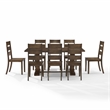 Crosley Furniture Joanna 9-Piece Dining Table Set in Dark Oak