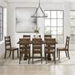 Crosley Furniture Joanna 9-Piece Dining Table Set in Dark Oak