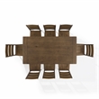 Crosley Furniture Joanna 9-Piece Dining Table Set in Dark Oak