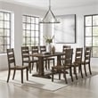 Crosley Furniture Joanna 9-Piece Dining Table Set in Dark Oak