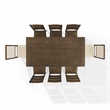 Crosley Furniture Joanna 9-Piece Dining Table Set in Dark Oak/Creme