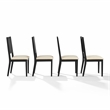 Crosley Furniture Greer 4-Piece Dining Chair Set in Black Ash/Creme