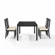 Crosley Furniture Greer 5-Piece Dining Table Set in Black Ash/Creme
