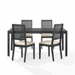 Crosley Furniture Greer 5-Piece Dining Table Set in Black Ash/Creme