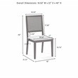 Crosley Furniture Greer 5-Piece Dining Table Set in Black Ash/Creme
