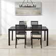 Crosley Furniture Greer 5-Piece Dining Table Set in Black Ash/Creme