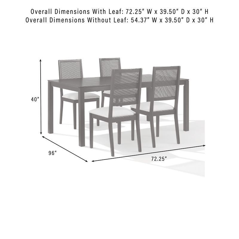 Crosley Furniture Greer 5-Piece Dining Table Set in Black Ash/Creme