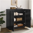 Crosley Furniture Essen Stackable Kitchen Pantry Storage Cabinet in Black