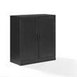 Crosley Furniture Essen Stackable Kitchen Pantry Storage Cabinet in Black